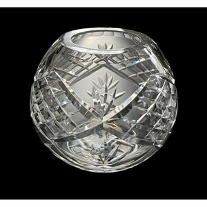 Vintage Godinger Crystal Legends Round Sphere Rose Bowl 4" Collectable Decor